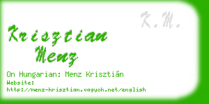 krisztian menz business card